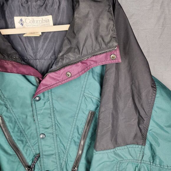 Vintage Columbia Jacket Mens Size Large Half Zip Pullover Nylon - Picture 3 of 16